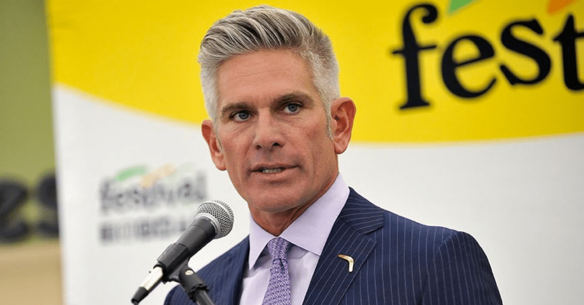 Man speaking at podium