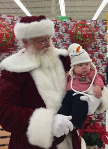 santa and baby